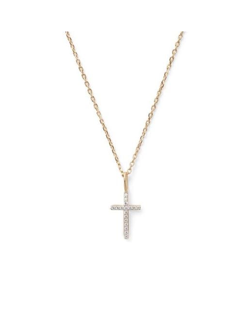 Aspinal Metallic Diamond Cross Pendant Necklace