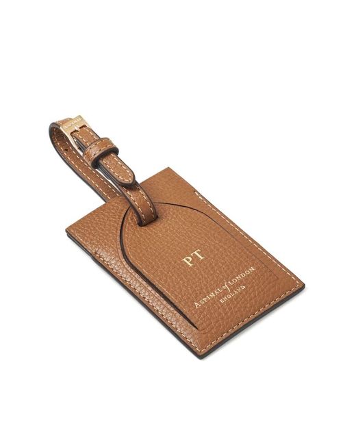 Aspinal Brown Hudson Luggage Tag