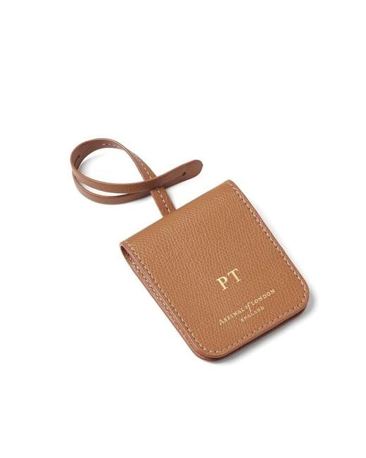 Aspinal Brown Travel Luggage Tag