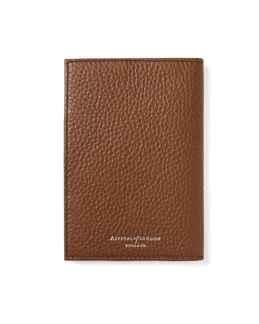 Aspinal Brown Passport Cover