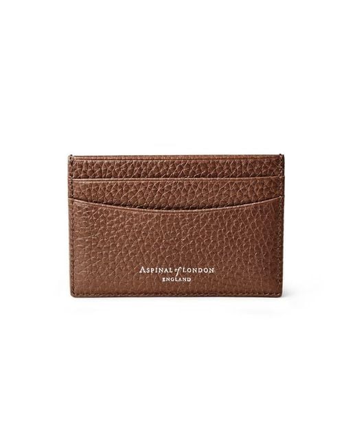 Aspinal Brown Slim Credit Card Holder for men