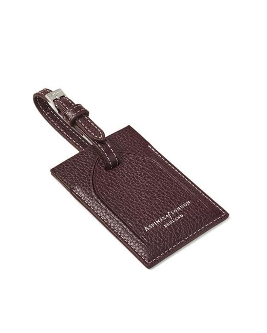 Aspinal Brown Hudson Luggage Tag