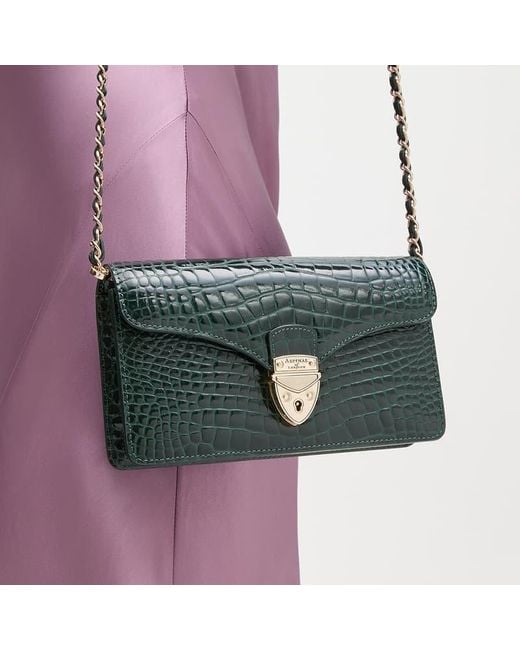 Aspinal Green Mayfair Clutch