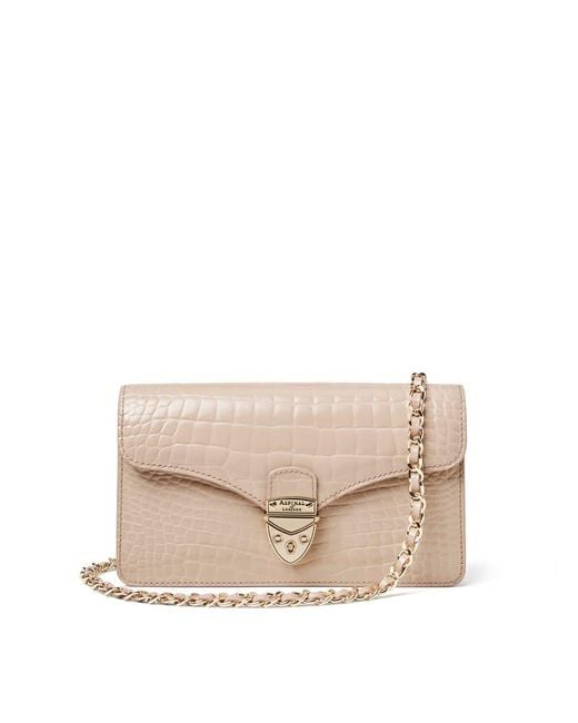 Aspinal Natural Mayfair Clutch Bag