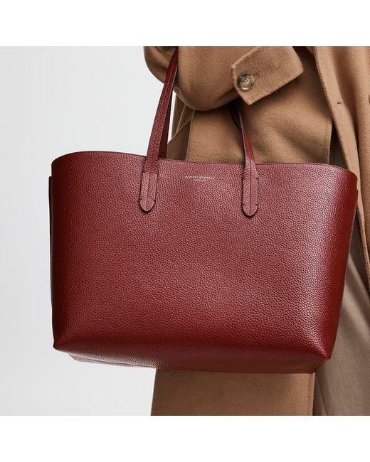 Aspinal Red East West Tote
