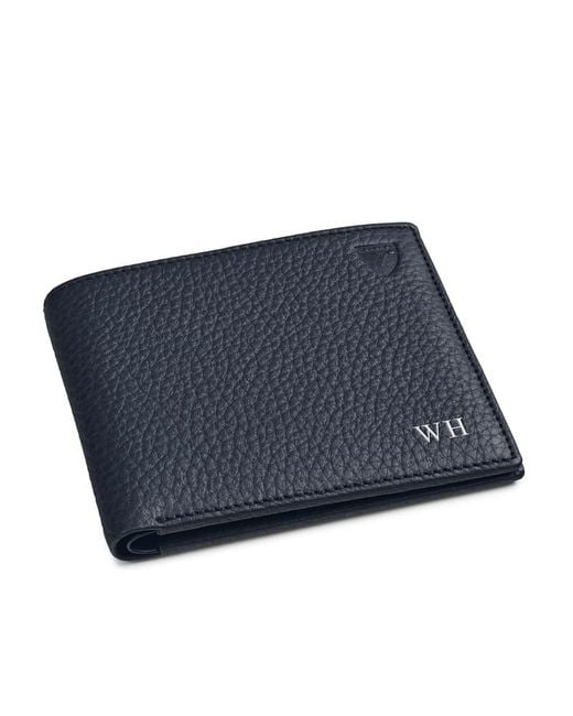Aspinal Blue 8 Card Billfold Wallet for men