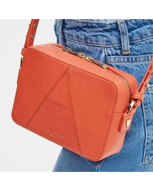 Aspinal Orange Camera Crossbody