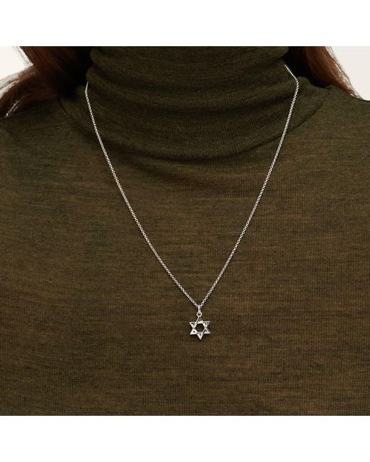 Aspinal Metallic Star Of David Pendant Necklace