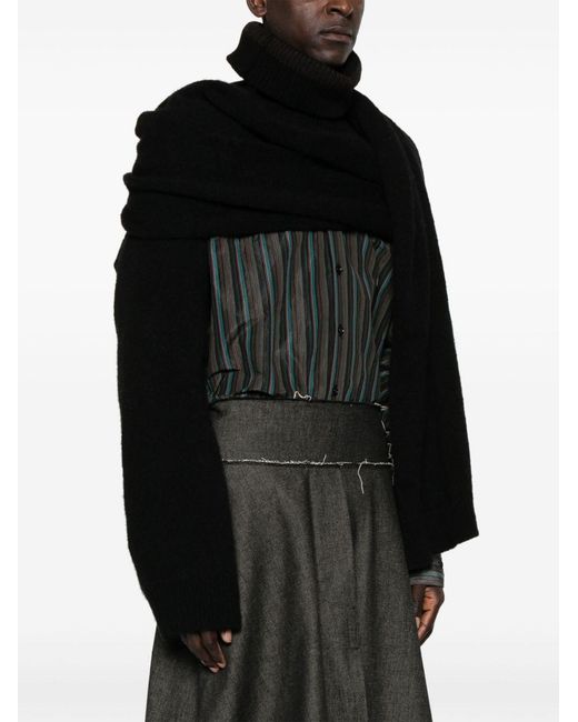Men's Black Modest Scarf