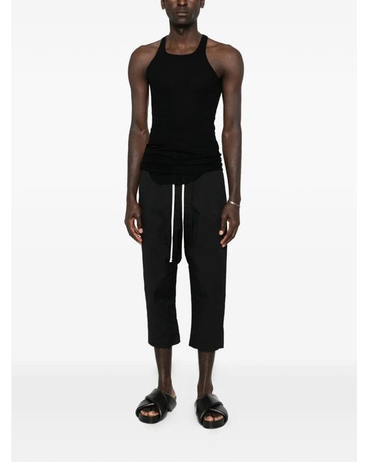 Rick Owens Black Basic Rib Tank Top for men