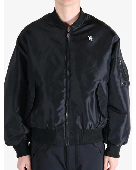 HELLSTAR Black Core Logo Bomber Jacket for men
