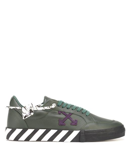 Off-White c/o Virgil Abloh Low Vulcanized Arrow Sneakers in Green for ...