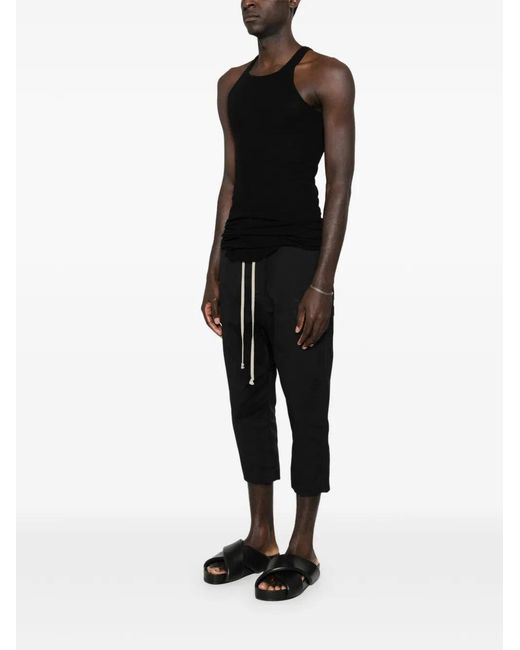 Rick Owens Black Basic Rib Tank Top for men