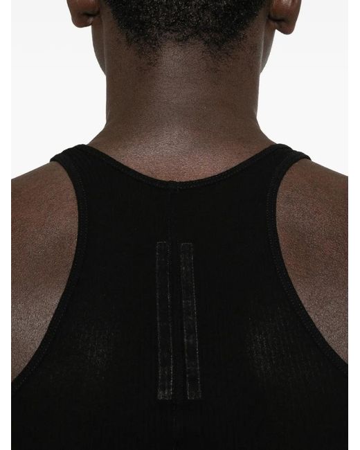 Rick Owens Black Basic Rib Tank Top for men