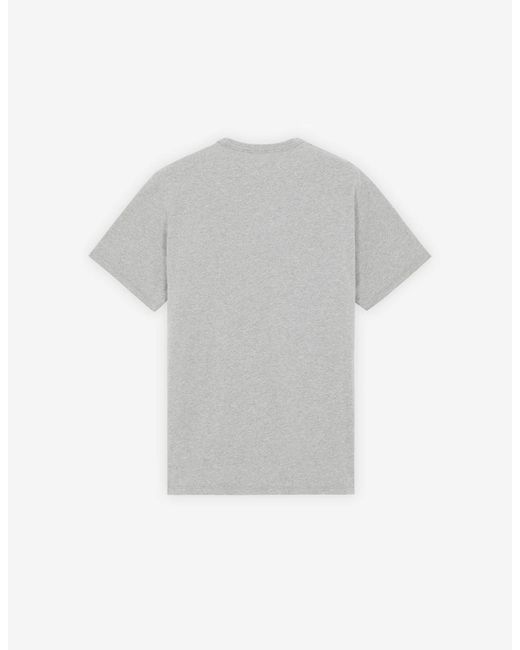 Maison Kitsuné Men Grey Fox Head Patch Classic Tee-shirt in Grey