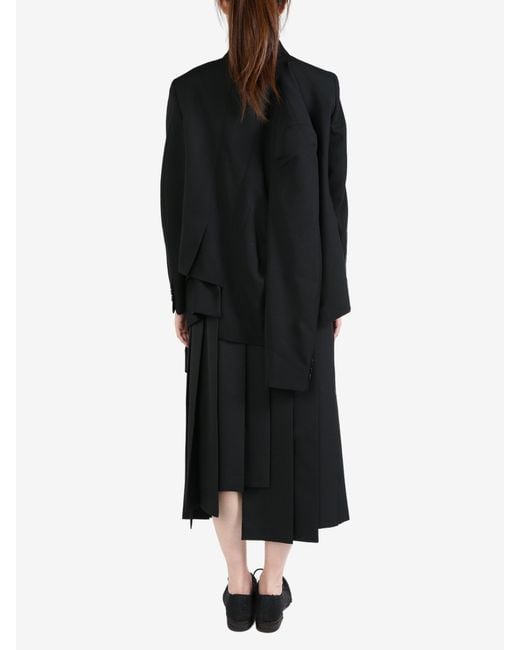 Comme des Garçons Black Irregular Design Buttoned Jacket