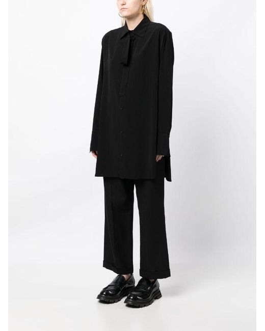 Yohji Yamamoto Regulation Women R-w Cuffs Style Black Shirt | Lyst UK