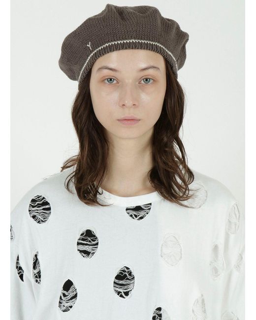 Y's Yohji Yamamoto Knit Beret Hat in 
