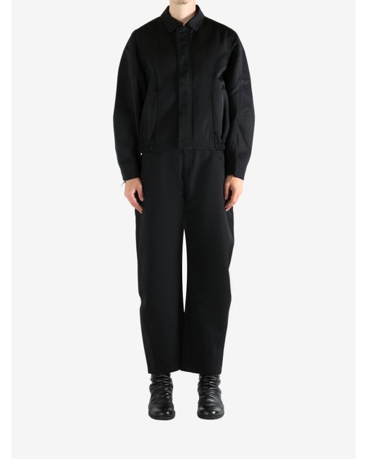 Adererror Black Elasticized Cuffs Hem Jacket for men