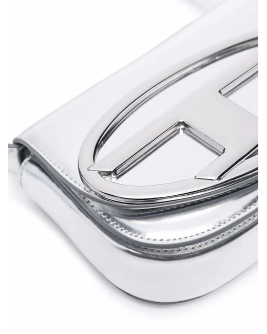 DIESEL Women Mirrored Leather 1dr Iconic Shoulder Bag in White Lyst