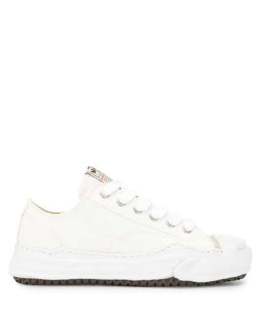 Maison Mihara Yasuhiro Hank Low Og Sole Toe Cap Sneakers in White | Lyst UK