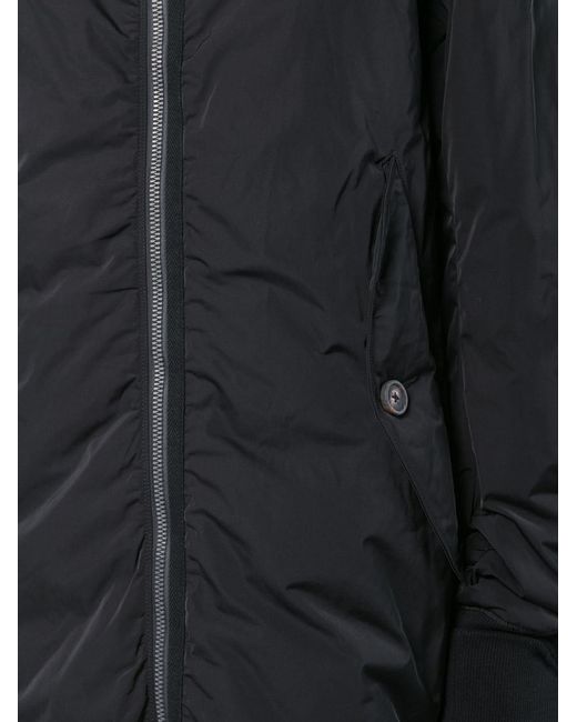 Ziggy Chen Black Down Bomber Jacket for men