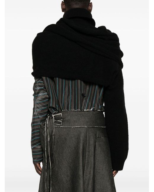 Dries Van Noten Black Modest Scarf for men