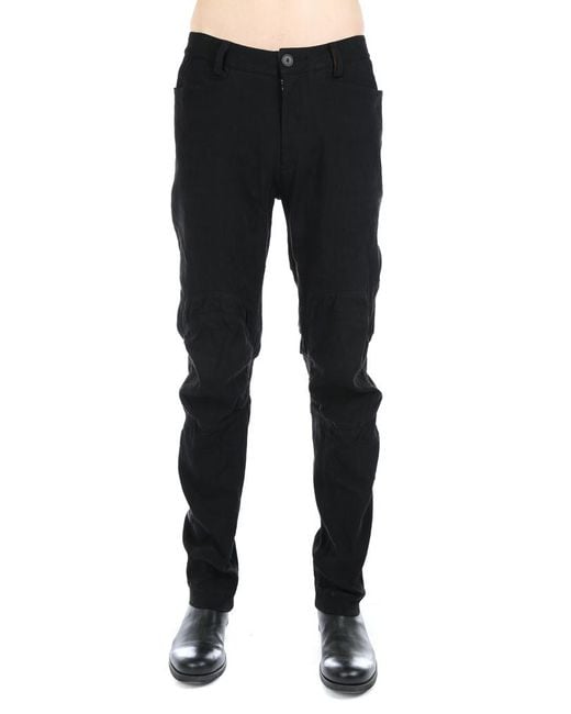 Ziggy Chen Black Patch Work Slim Pants for men