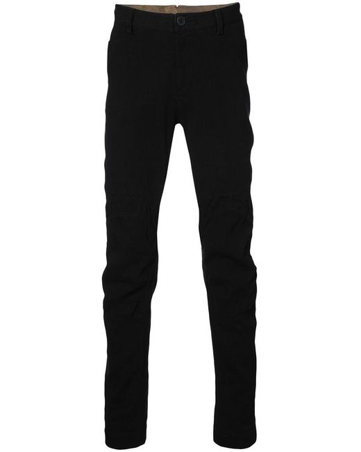 Ziggy Chen Black Patch Work Slim Pants for men