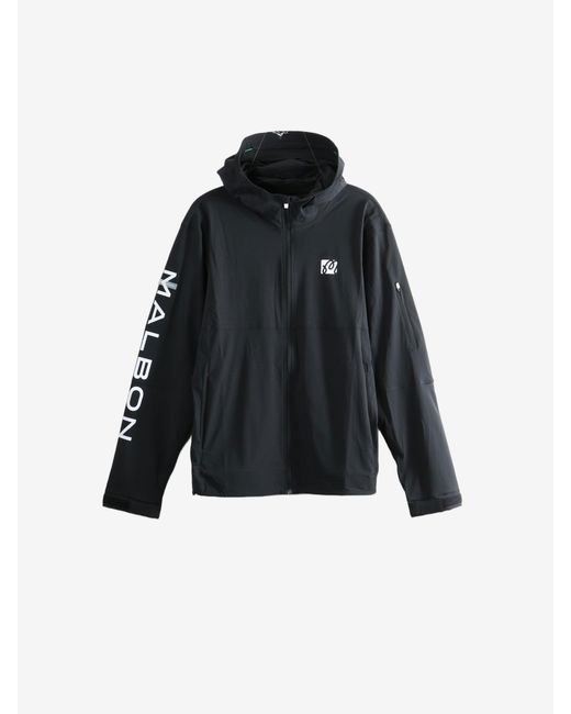 Malbon Black Performance Full Zip Shell Jacket for men