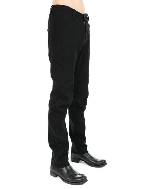 Ziggy Chen Black Patch Work Slim Pants for men