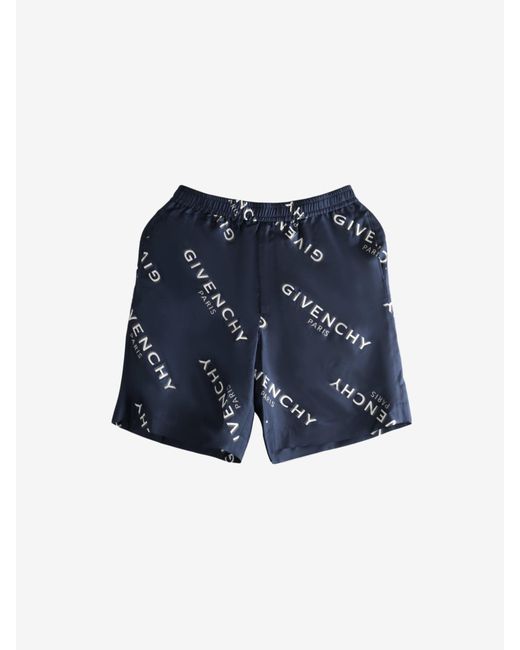 Givenchy Blue Elasticated Belt Short for men