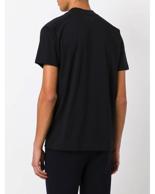 Y-3 Black Tech Logo Tee for men