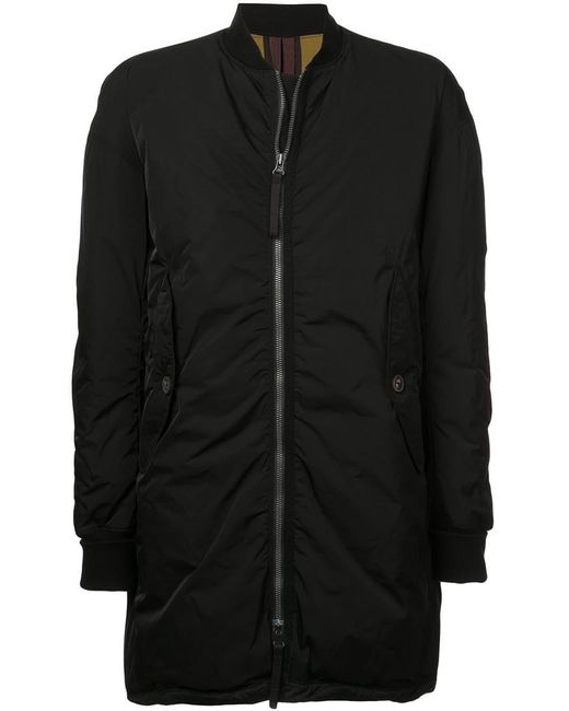 Ziggy Chen Black Down Bomber Jacket for men