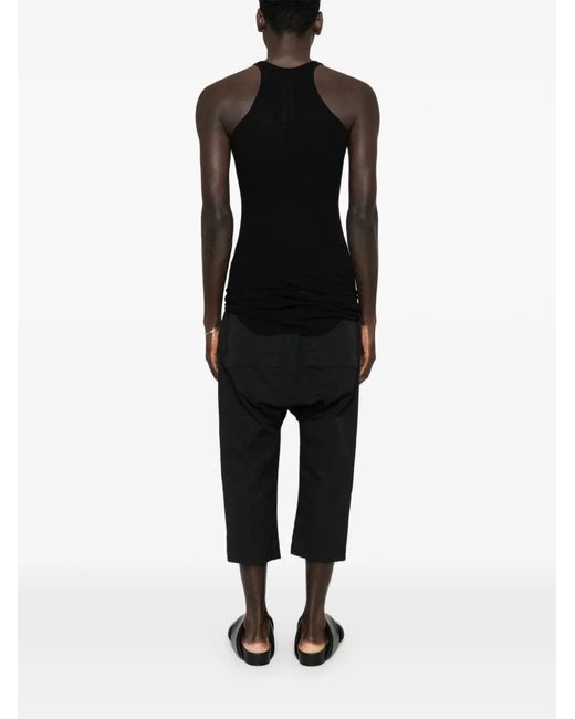 Rick Owens Black Basic Rib Tank Top for men