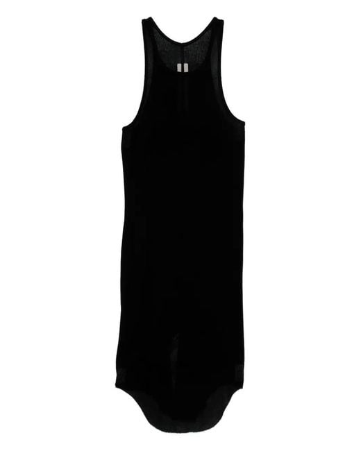 Rick Owens Black Basic Rib Tank Top for men