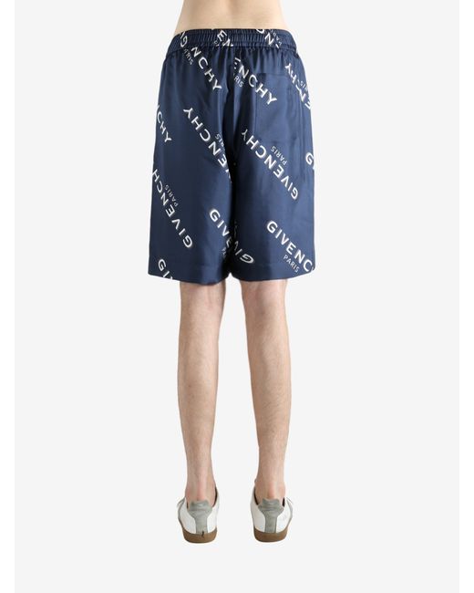 Givenchy Blue Elasticated Belt Short for men