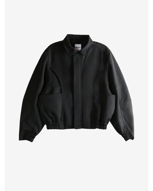 Adererror Black Elasticized Cuffs Hem Jacket for men
