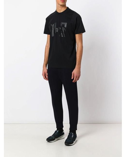 Y-3 Black Tech Logo Tee for men