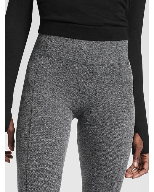 athleta black and white leggings