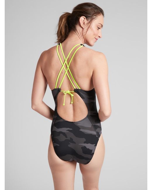 athleta camo tankini