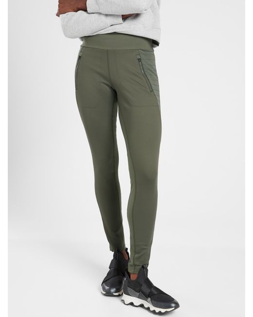 athleta olive green leggings