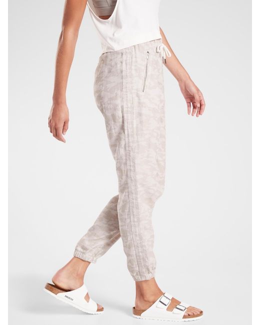 athleta linen jogger