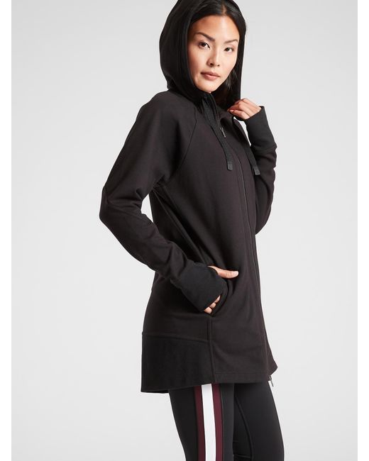 Athleta Triumph Long Hoodie in Black Lyst