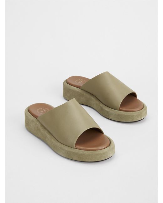 sage green chunky sandals