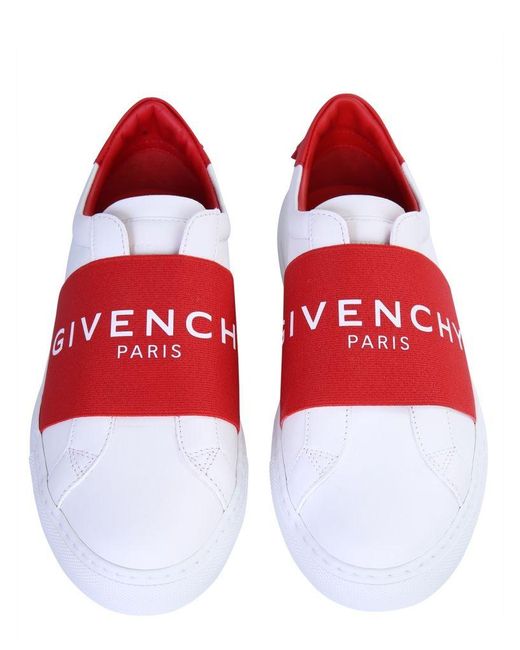 givenchy paris webbing sneakers in leather