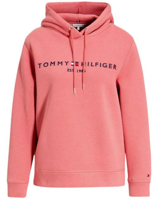 Tommy Hilfiger Felpa With Hood Essential Rosa Ww0ww26410 T1a in Pink | Lyst