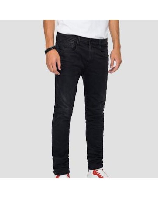 Replay Denim Slim Fit Anbass Hyperflex X.l.i.t.e Jeans in Black for Men -  Lyst