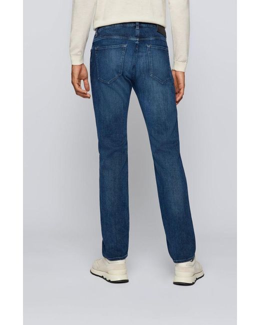 BOSS by HUGO BOSS Maine3 Regular-fit Jeans In Cashmere-touch Italian Denim  50458153 430 in Blue for Men | Lyst