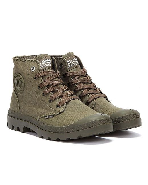 palladium boots olive green
